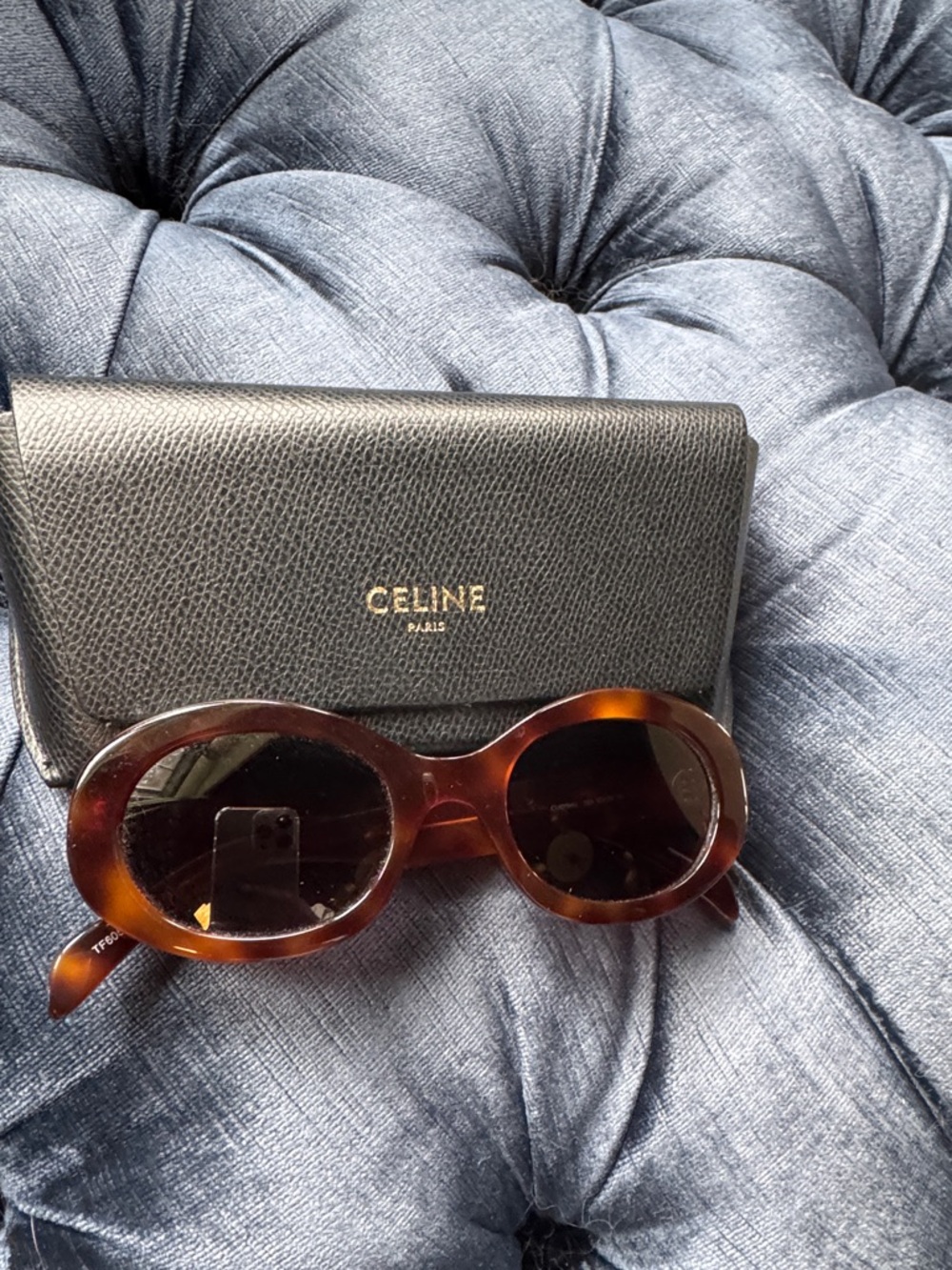 Celine Tortoiseshell Oval Sunglasses - Tortoise Brown - Picture 6 of 6